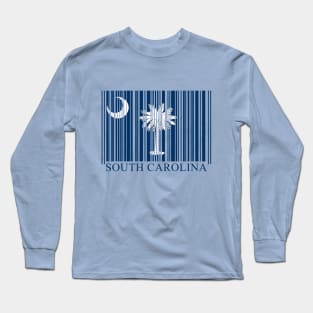 Barcode South Carolina Flag Long Sleeve T-Shirt